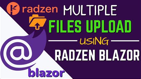 Multiple File Upload Using Radzen Blazor YouTube
