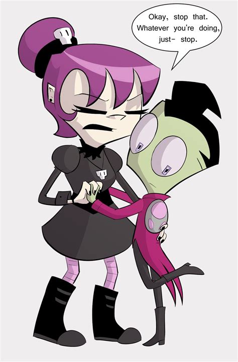 Zim And Gaz Dancing Xd Invader Zim Characters Disney Characters Fictional Characters