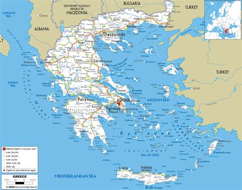 Mapy Grecji Szczeg Owa Mapa Grecji W J Zyku Angielskim Mapa