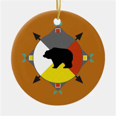 Cherokee Bear Four Directions Ornament Zazzle