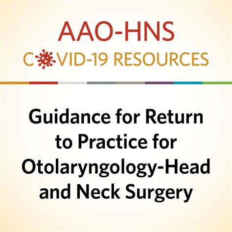 Covid 19 American Academy Of Otolaryngology Head And Neck Surgery
