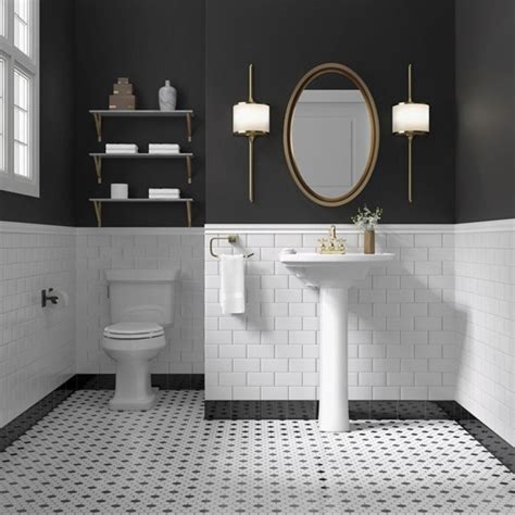 Buy high quality bathroom floor tiles in uk available in all range of colors & materials at low price from the leading online supplier of bathroom floor tiles. Half tile half paint; like the contrast # ...