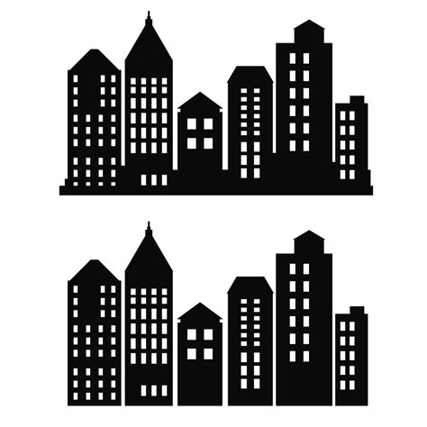 Skyline City Clipart Superhero Buildings Block Clipart And Etsy