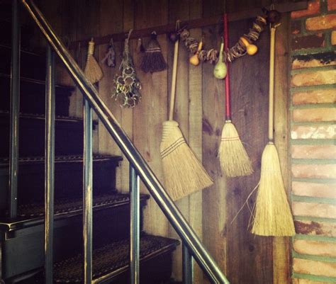 My Old Primitive Broom Collection And Drieds On My Make Do Shacker