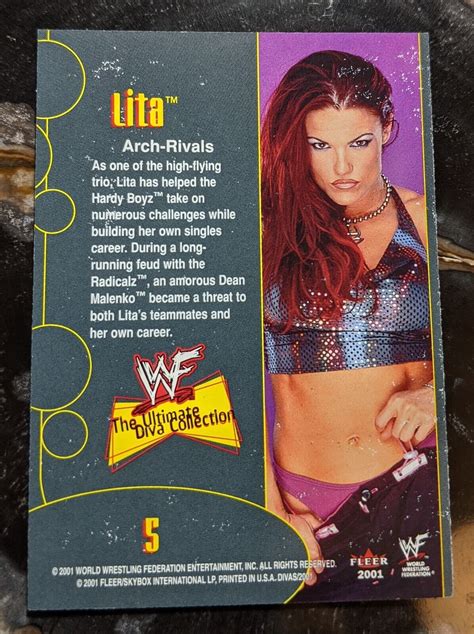 2001 Fleer WWF The Ultimate Divas Collection Card 5 Lita EBay