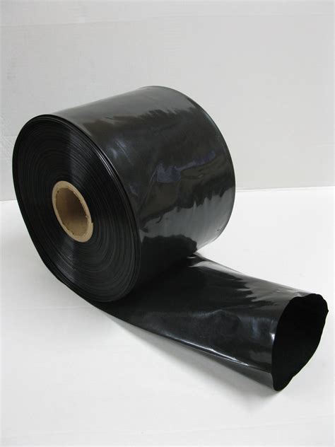 Black Lay Flat Poly Tubing 450mm Wide X 100um Thick X 180m Roll Price