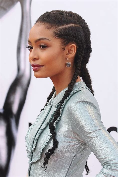 For The Culture 29 Celebs Slaying In Straight Back Cornrows Natural Hair Styles Cool Braid