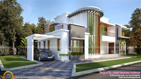 New Modern Villa Plan Kerala Home Design Floor Plans Home Plans