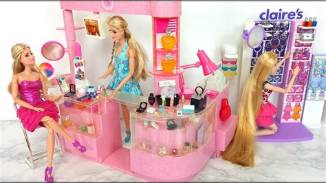 Barbie Cosmetic Accessories Shop Toy Unboxing باربي متجر مستحضرات