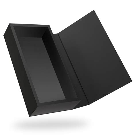 Black Rectangular Magnetic Box Shop Custom Made Luxury Rigid T Boxes