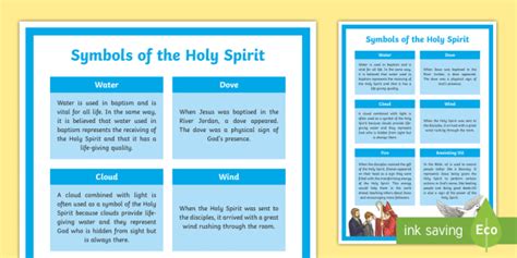 Symbols Of The Holy Spirit Poster Teacher Made