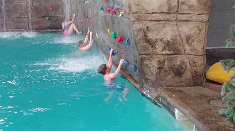 Rock Climbing At The Pool Youtube