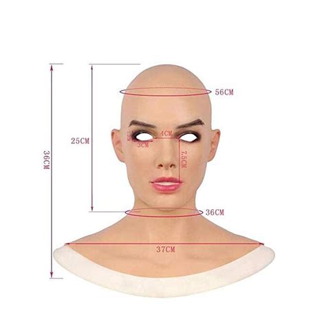Katyma Female Face Mask Realistic Beauty Girl Full Face Mask Latex Head Mask For Crossdresser