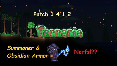 Terraria Patch 1412 Summoner And Obsidian Armor Nerfs Youtube