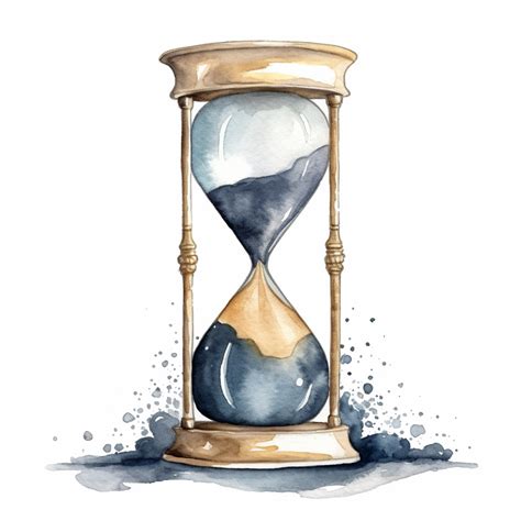 Eternal Hourglass A Watercolor Clipart Of An Hourglass Symbolizing
