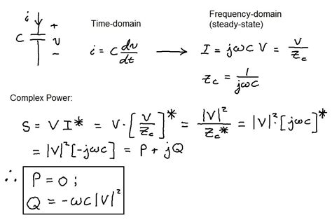 Calculation Of Reactive Power Of A Capacitor Electrical Concepts