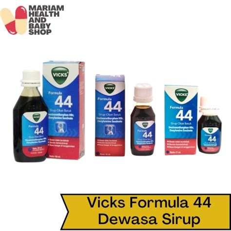 Vicks Formula 44 Adult Syrup Treat Cough Shopee Singapore