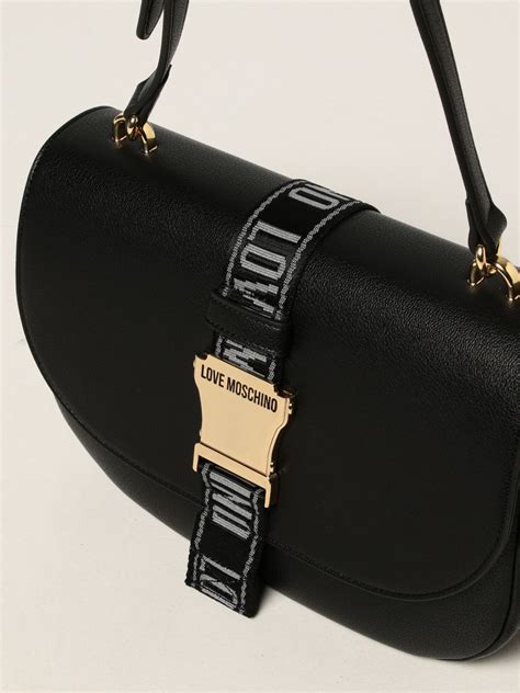 Love Moschino Bag In Synthetic Leather Black Love Moschino
