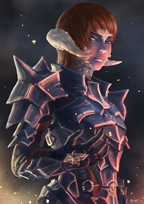 C Ffxiv Au Ra Dark Knight By Bchart On Deviantart