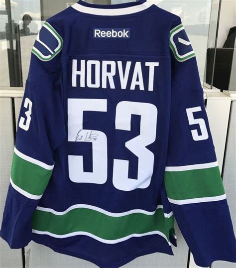 bo horvat autographed vancouver canucks jersey nhl auctions