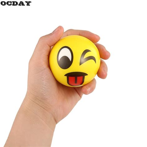 Buy Hot 12pcs Funny Emoji Face Squeeze Balls Stress
