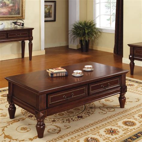 Contemporary and traditional coffee tables may few other wood coffee tables cover such a diverse color spectrum with the same color name, so it's valuable to browse all the different variations of. Steve Silver Davina Rectangle Cherry Wood Coffee Table ...