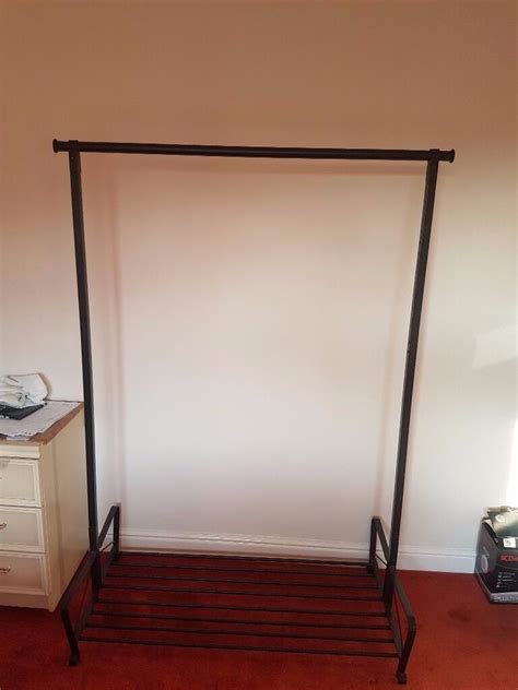 Get the best deals on ikea shoe rack shoe organisers. Ikea Portis Clothes Rail - Black Wrought Iron Effect ...