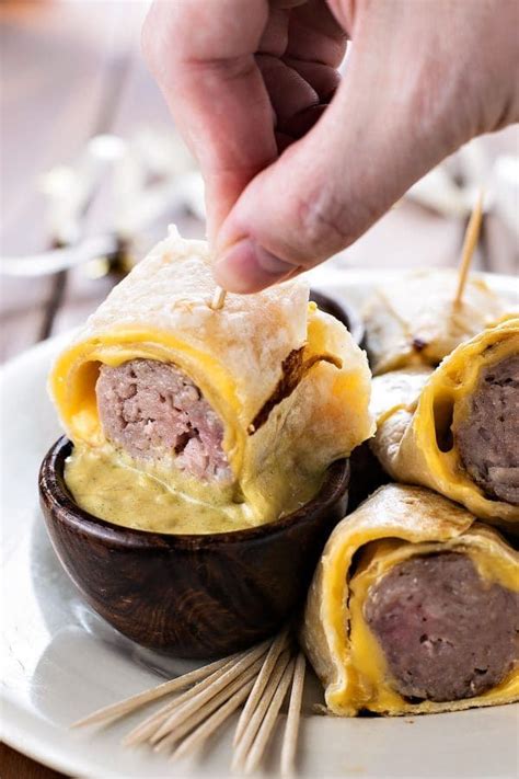 Tortilla Wrapped Bratwursts With Beer Mustard A Unique And Trendy