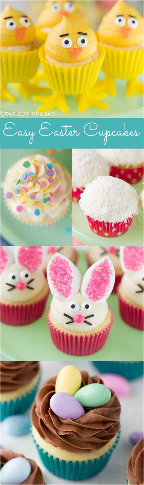 Cake decorating is so much fun if you have the right tools, and you end up with a realistic looking dessert. Easy Easter Cupcake Decorating (and Decor!) - Your Cup of Cake