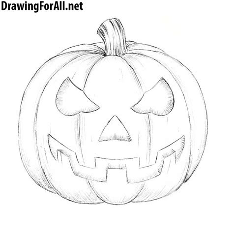 How to Draw a Halloween Pumpkin gambar png