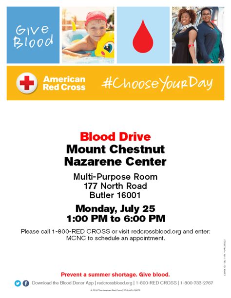 We're always making changes and improvements to the blood donor app. Family Camp Red Cross Blood Drive - Mt. Chestnut Nazarene ...