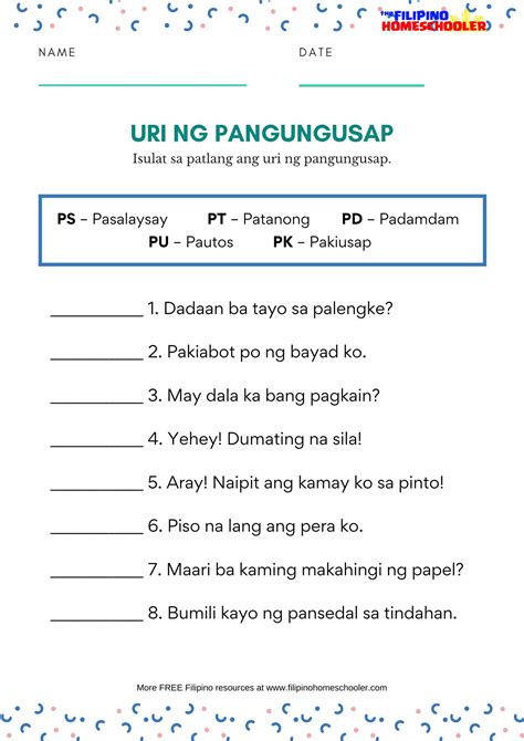 Cool Free Printable Filipino Worksheets For Grade Yee Jie Uri Ng