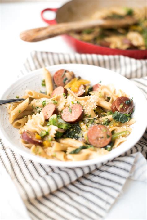 Cook the fettuccine according to the package instructions, and keep warm. Cajun Sausage Pasta (1 pot)-5850 - First and Full