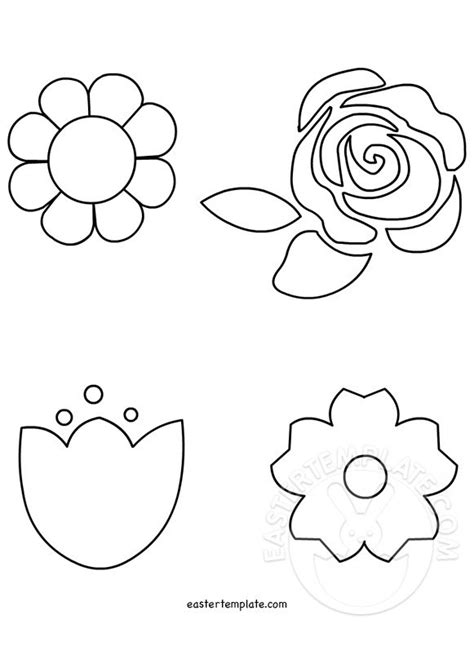 Spring Flower Templates For Kids Easter Template