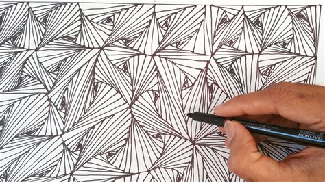 Easy patterns to draw pattern design drawing doodle patterns. How to draw easy "Line Optical illusions pattern ...