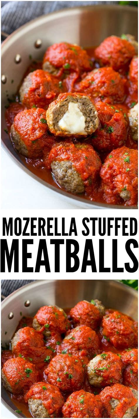 Mozzarella Stuffed Meatballs The Recipe Critic Meat Recipes Cooking