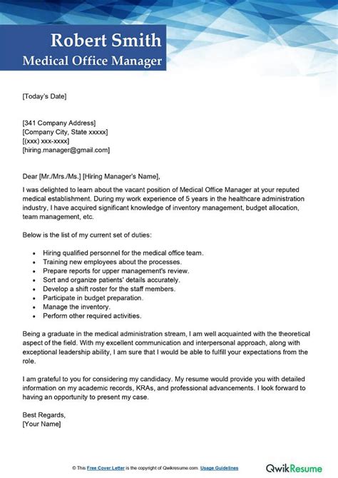 Actualizar 114 Imagen Office Manager Cover Letter Abzlocal Mx