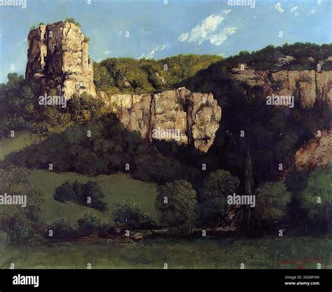 Gustave Courbet Landscape Rocks Valley Ornans 1864 Stock Photo Alamy