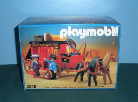 Vintage Playmobil 3245 Red Stagecoach Completesealed In Box B