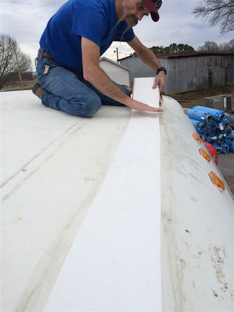 However, once it dries it ends up hardening into a rubber membrane. RV Roof Top - RV Roof Top EPDM Rubber Roofing