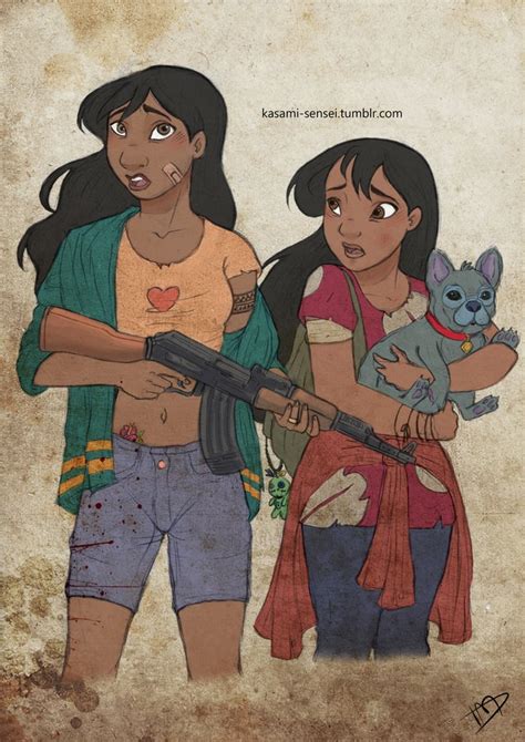 Nani Lilo And Stitch Walking Dead Disney Art Popsugar Love And Sex Photo 25