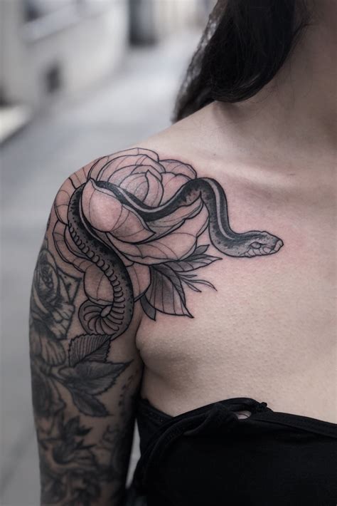 Snake tattoos are one tattoo design that you will find hard to ignore in spite of the fact that is not one of the mainstream tattoo designs. Tattoo uploaded by Jen Tonic | Snake Tattoo by Jen Tonic # ...