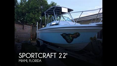 Sold Used 1989 Sportcraft 222 Fishmaster Wac In Miami Florida Youtube