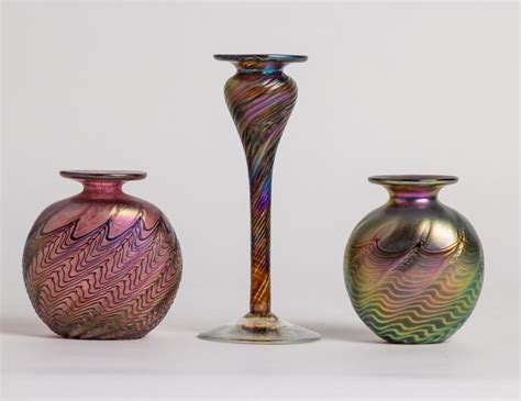 Lot A Robert Held Art Glass Bud Vase Bud Vase 7 In 17 8 Cm Short Vase 4 In 10 1 Cm