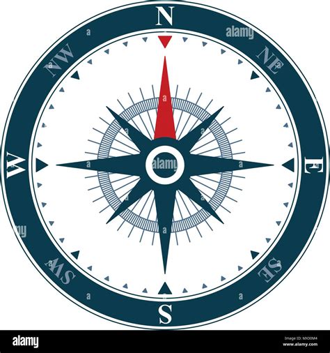 Vector Compass Rose On White Background Vector Compass Design Stock