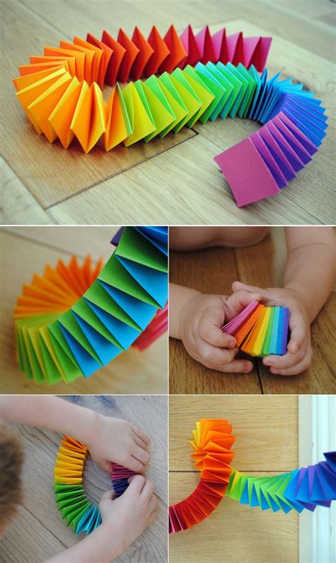 How To Make A Rainbow Folded Paper Garland A Fun Kids Craft Activity
