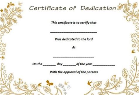 Free Fillable Baby Dedication Certificates In Word Stunning