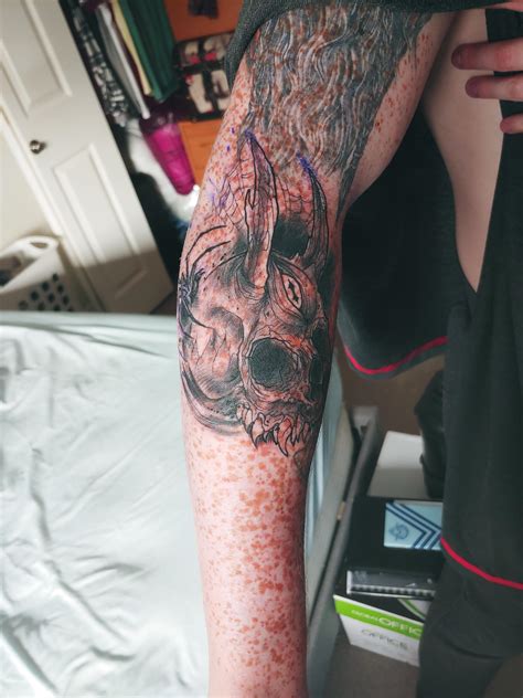 Demon Skull By Todd Rocket At Bombshell Tattoos Edmonton Ab Canada