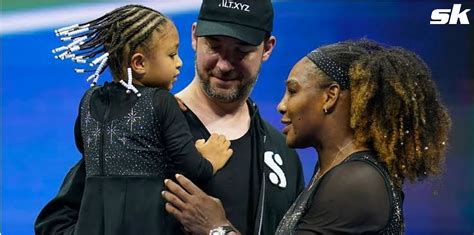 serena williams husband alexis ohanian walks up to a delightful message written by olympia on