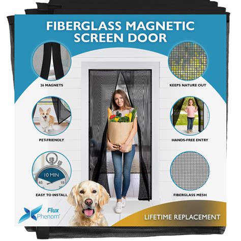 Fiberglass Reinforced Magnetic Screen Door Fits Door Up To 38 X 82 In